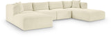 Shaggy - 6 Piece Modular Sectional With 2 Ottomans