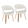 Curvo - Upholstered Chair (Set of 2) - Zebra Wood Legs