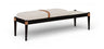 Nara - Linen Textured Fabric Upholstered Bench - Painted Black