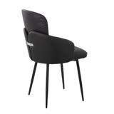 Dahlia - Contemporary Dining Chair (Set of 2) - Black Metal
