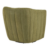 Finley - Upholstered Contemporary Swivel Accent Chair - Black Metal
