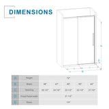 Semi Frameless Tub Sliding Shower Door