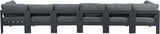 Nizuc - Outdoor Patio 6 Seat Modular Sofa With Gray Frame