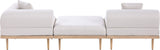 Laguna - 3 Piece Upholstered Outdoor Patio Modular Sofa With Backless Seat And 1 Arm