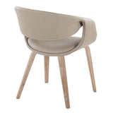 Curvo - Upholstered Chair (Set of 2) - Whitewashed Wood Legs