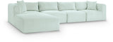 Shaggy - 5 Piece Modular Sectional With Ottoman