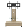 Mobile TV Cart With Push Pull Drawer, Lockable Wheels