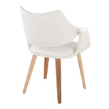 Curvo - High Back Upholstered Chair (Set of 2) - Zebra Wood Legs