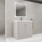Contemporary Freestanding Bathroom Vanity With Resin Sink & Soft-Close Cabinet Doors