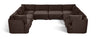 Hammond - Velvet Performance Fabric Upholstered 8 Piece U-Shaped Sectional