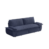 Queen Pull Out 3 In 1 Convertible Sleeper Sofa Bed - Blue