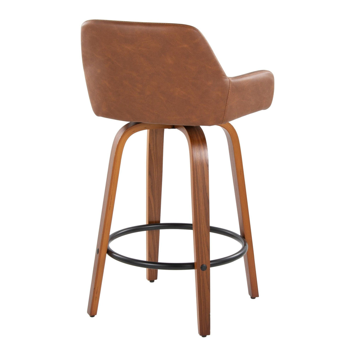 Daniella - 26" Fixed-Height Counter Stool (Set of 2) - Light Brown Base