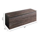 Dean - Farmhouse Storage Bench With Extra Storage 47 Inch - Gray