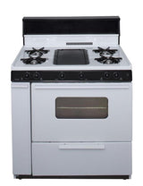 36 in. Freestanding Battery-Generated Spark Ignition Gas Range in White - (BLK5S9WP)