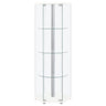 Tenley - 4 Shelf Curio Cabinet With Hexagonal Design