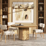 Louise - Split Back Upholstered Dining Side Chair (Set of 2) - Travertine Beige