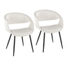 Curvo - Upholstered Chair (Set of 2) - Black Metal Legs