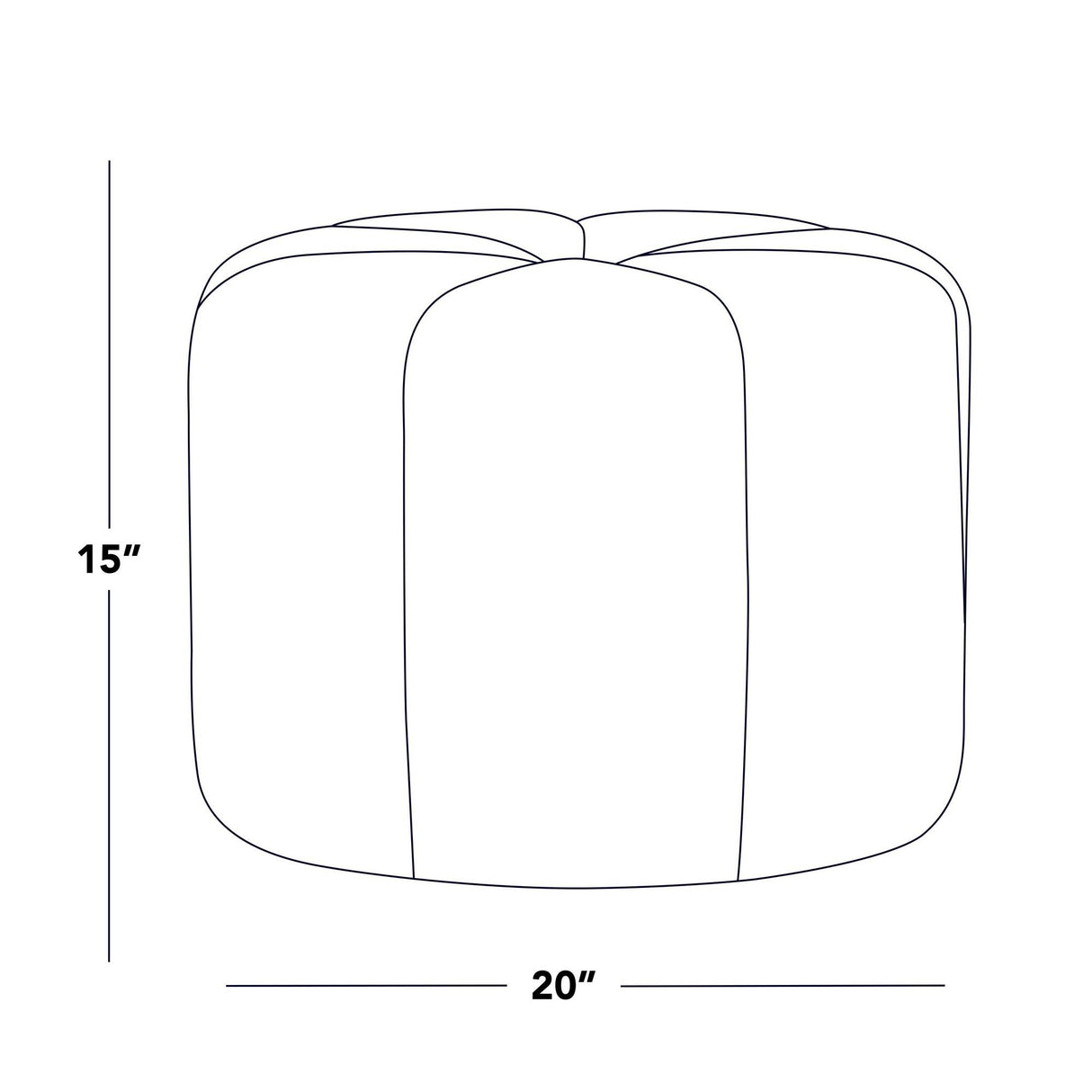 Daisy - Ottoman - White Fabric