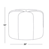 Daisy - Ottoman - White Fabric