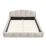 Upholstered Platform Bed Frame, Low Profile Floor Bed, No Box Spring Required