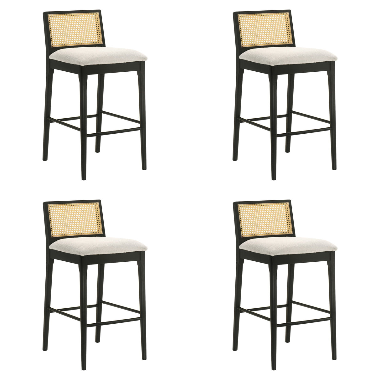 Tobias - Coastal Modern Wood Bar Height Kitchen Bar Stool