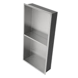 Modern Stainless Steel Shower Niche Double Shelf For Bathroom