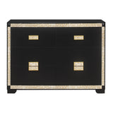 Lively - Dresser With Glitter Detail And Thick Bar Handle Hardware - Black