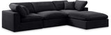 Comfy - 4 Piece Velvet Modular Sectional With Chaise