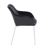Daniella - Dining Chair (Set of 2) - Chrome Steel And Black Velvet