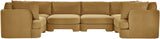 Hammond - Velvet Performance Fabric Upholstered 6 Piece U-Shaped Sectional