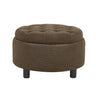 Storage Round Footstool Table Ottoman