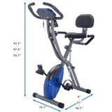 Exercise Bike Folding Stationary Bikes For Home With 16 Level Magnetic Resistance