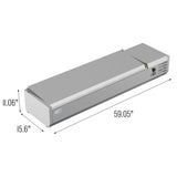 59 in. Six Pan Refrigerated Countertop Condiment Prep Station - SCDC-6P-SSL