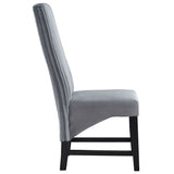 Kini - Side Chair (Set of 2) - Gray Corduroy & Black