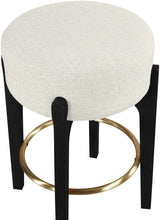 Torino - Backless Counter Stool With Brushed Black Base (Set of 2)