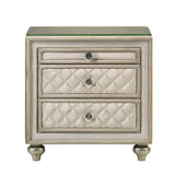 Lucienne - Nightstand - Beige Velvet