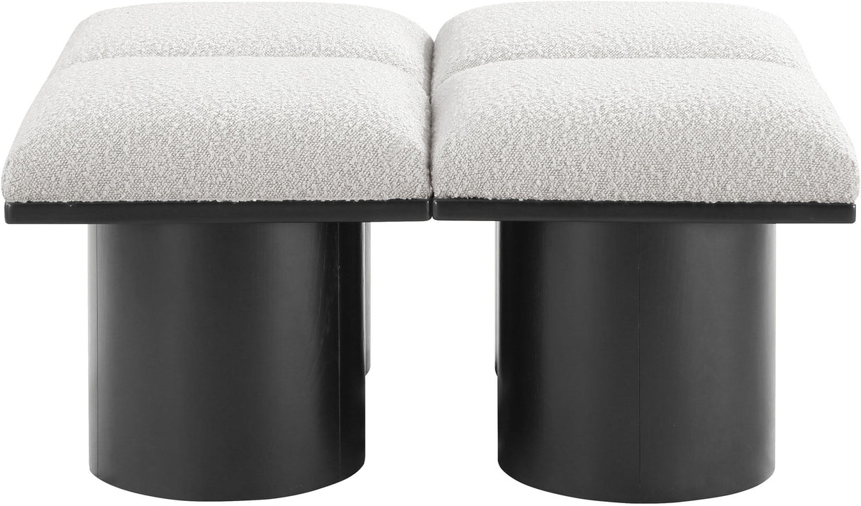 Pavilion - 4 Piece Modular Bench With Black Base