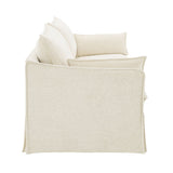 Shane - Sofa With 2 Pillows - Beige Linen