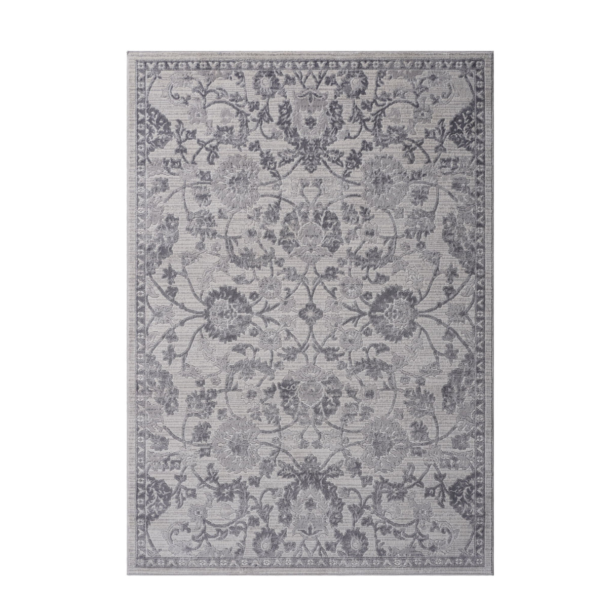 Marfi - 6' X 9' Oriental Area Rug - Gray / Silver