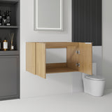 Floating Bathroom Vanity Cabinet With Soft Close Double Doors, Spacious Interior Storage, Wall Mounted, Cabinet Only
