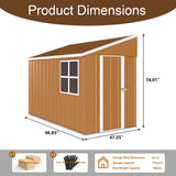 Weatherproof Storage Shed With Double Doors And Ventilation