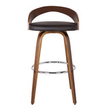 Sonia - 30" Bar Height Swivel Bar Stool - Walnut Wood