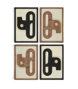 Arid - 4 Piece Two-Color Wall Art - Natural