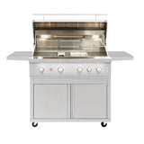 Summerset Quest 42-in 3 Burner Freestanding Propane Grill w/ Rear Infrared Burner, Rotisserie Kit, & Drop-In Griddle Plate