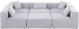 Cube - Linen 6 Piece Modular Sectional