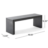 Acacia Wood Dining Bench, Farmhouse Style