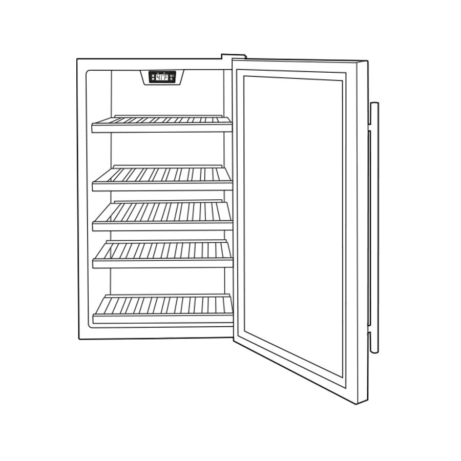 GE GVS04BQNSS - 19 in. 4.1 cu. ft. Freestanding Beverage Center with Adjustable Shelves & Digital Control - Stainless Steel