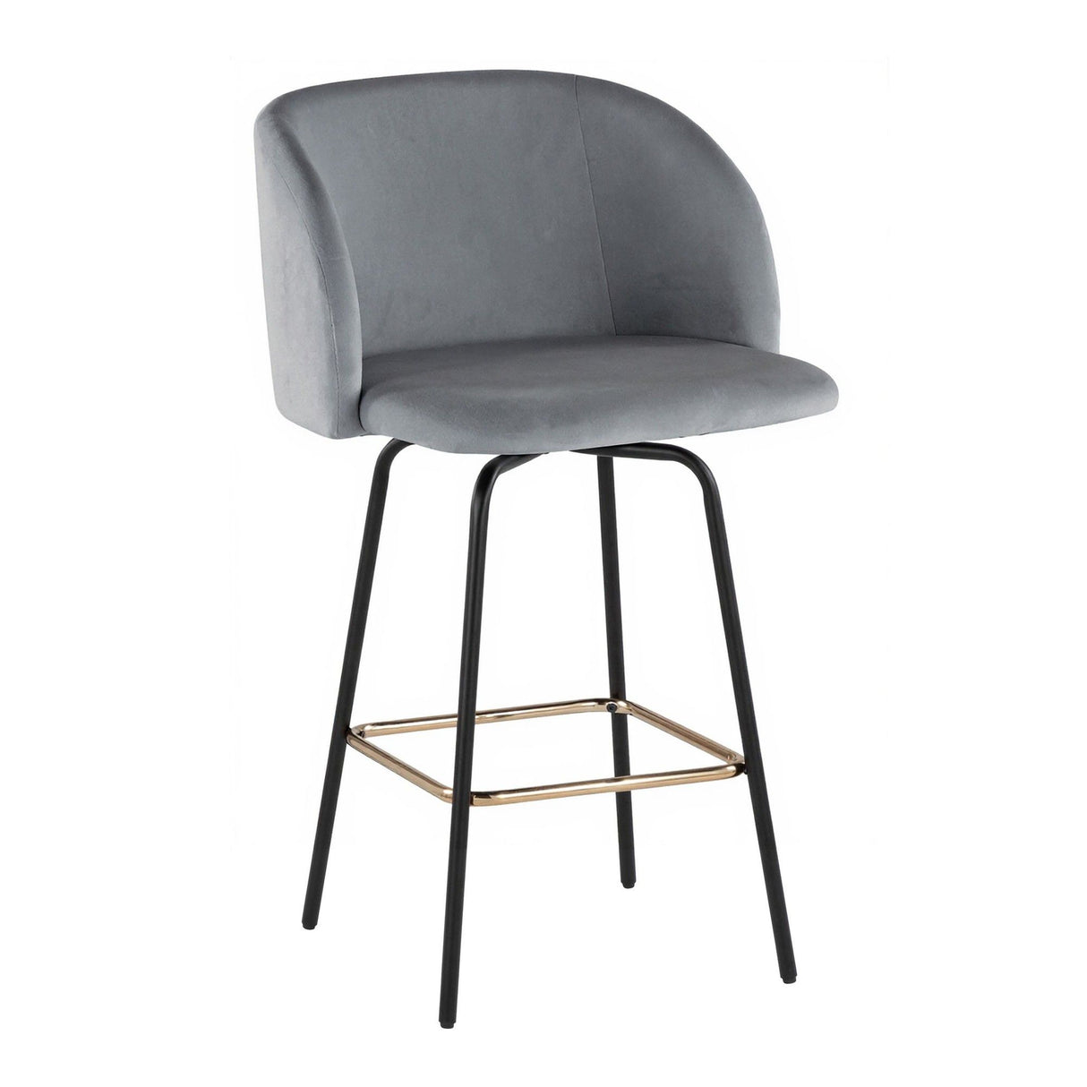Fran - Glam Fixed-Height Swivel Counter Stool (Set of 2)