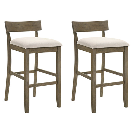 Merie - Modern Transitional Wood Bar Height Kitchen Bar Stool