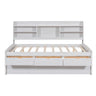 Captain Bed With Built In Bookshelves, 3 Storage Drawers, And Trundle
